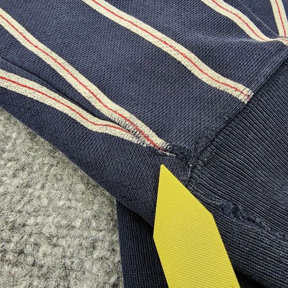 Champion Hoodie Womens Medium Blue Stripe Reverse Weave Heavyweight Sweatshirt - Picture 13 of 16